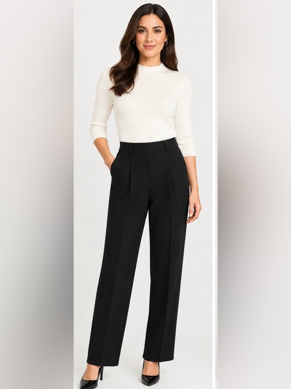 Liz Claiborne Petite Collection Black Lined Dress Pants Size 10P